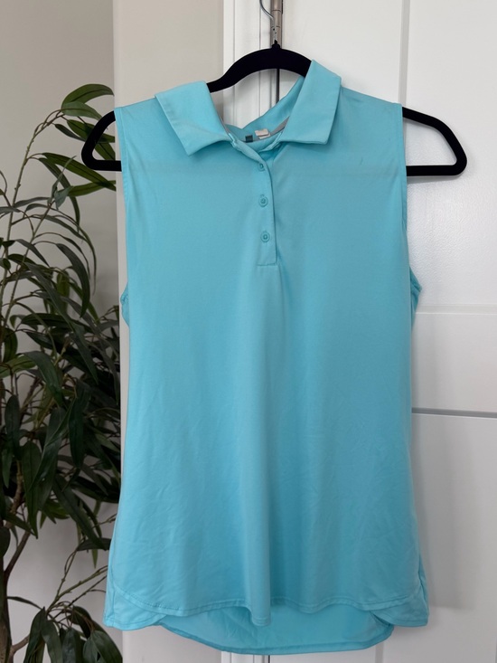 Under Armour Tops - Under Armour Golf Polo Tank - Light Aqua Blue